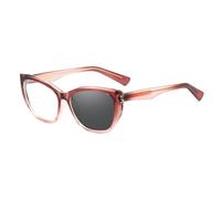 moomoobird Lunettes photochromiques œil de chat anti-lumière bleue TR90 pour femmes carré mode lunettes de soleil changement de couleur, Cadre rouge