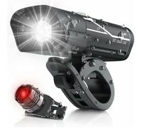 moon-1000 Lumen USB Rechargeable Bike Light Set, 3 Super Bright LED Bike Headlights IPX5 Waterproof Bicycle Safety Full Lamp 360