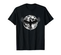 Moon and Raven Mystic Shadows Moon Nights Crow T-Shirt