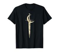 Moon and Sword Vintage Cosmic Eclipse Retro Mystic des années 60 T-Shirt