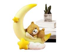 Moon Bear Cake Topper - Decorative Sculpture, Resin Figurine Cake Decoration for Adorning, Desktop Moon Bear Statue, Shower Ornament Piece with High-Detail Build, Celebration Aid for Displaying