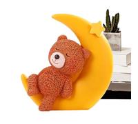 Moon Bear Cake Topper - Decorative Sculpture, Resin Figurine Cake Decoration for Adorning, Desktop Moon Bear Statue, Shower Ornament Piece with High-Detail Build, Celebration Aid for Displaying