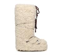Moon Boot - Bottes d'Hiver Beige avec Lacets Croisés - Femme - Chaussures - Beige - Taille: 42 EU