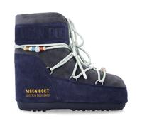 Moon Boot - Bottes en Daim avec Bande Logo Ambidextre - Femme - Chaussures - Bleu - Taille: 39 EU