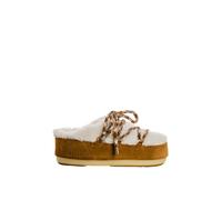 Moon Boot - Mules en Daim et Shearling - Femme - Chaussures - Brun - Taille: 37 EU