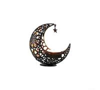 Moon Candlestick Four d'aromathérapie avec design creux pour bougeoir et diffuseur d'aromathérapie dans les espaces de vie (Noir)