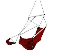 Ticket to the moon Moon Chair fauteuil suspendu en soie de parachute rouge rouge Polypropylène Taille moyen with footrest max 12