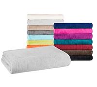 MOON - Couverture classique grande taille 220 x 240 cm grise - Couverture en laine unie - Mélange de coton facile d'entretien