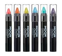 Moon Creations Crayons pour le corps en bâton de peinture pour le visage | Peinture résistante à la sueur et à l’eau | Sans cruauté | Pour enfants, adultes, festival, Halloween, vert, 3,2 g