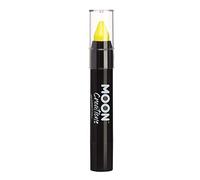 Moon Creations Crayons pour le corps en bâton de peinture pour le visage | résistante à la sueur et à l’eau | Sans cruauté | Pour enfants, adultes, festival, Halloween, jaune, 3,5 g
