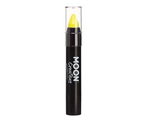 Moon Creations Crayons pour le corps en bâton de peinture pour le visage | résistante à la sueur et à l’eau | Sans cruauté | Pour enfants, adultes, festival, Halloween, jaune, 3,5 g