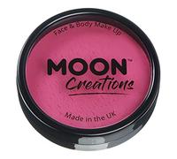 Moon Creations Maquillage professionnel visage et corps | Moules à gâteaux professionnels avec peinture colorée pour maquillage | pour enfants, adultes, festival, Halloween, rose foncé, 36 g