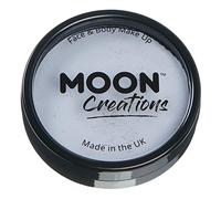 Moon Creations Maquillage professionnel visage et corps | Moules à gâteaux professionnels avec peinture colorée pour maquillage | pour enfants, adultes, festival, Halloween, gris clair, 36 g