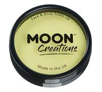 Moon Creations Maquillage professionnel visage et corps | Moules à gâteaux professionnels avec peinture colorée pour maquillage | pour enfants, adultes, festival, Halloween, jaune clair, 36 g