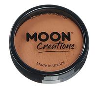 Moon Creations Maquillage professionnel visage et corps | Moules à gâteaux professionnels avec peinture colorée pour maquillage | pour enfants, adultes, Halloween, marron clair, 36 g