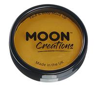 Moon Creations Maquillage professionnel visage et corps | Moules à gâteaux professionnels avec peinture colorée pour maquillage | pour enfants, adultes, festival, Halloween, moutarde, 36 g