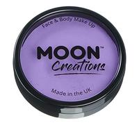 Moon Creations Maquillage professionnel visage et corps | Moules à gâteaux professionnels avec peinture colorée pour maquillage | pour enfants, adultes, festival, Halloween, lilas, 36 g