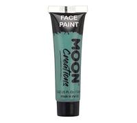 Moon Creations Tubes de peinture pour le visage et le corps | Peinture pour le visage prête à l'emploi | Sans cruauté | pour enfants, adultes, Halloween et plus, turquoise, 12 ml