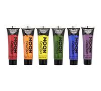 Moon Creations Tubes de peinture pour le visage et le corps | Peinture pour le visage prête à l'emploi | Sans cruauté | pour enfants, adultes, Halloween et plus, Les couleurs de la Gay Pride, 12 ml