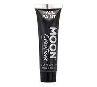 Moon Creations Tubes de peinture pour le visage et le corps | Peinture pour le visage prête à l'emploi | Sans cruauté | pour enfants, adultes, festivals, Halloween et plus encore, noir, 12 ml