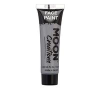 Moon Creations Tubes de peinture pour le visage et le corps - Prêt à l'emploi - Sans flocons - Sans cruauté envers les animaux - Pour costumes, fêtes, Halloween - Pour enfants et adultes - Gris - 12