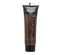 Moon Creations Tubes de peinture pour le visage et le corps - Prêt à l'emploi - Sans flocons - Sans cruauté envers les animaux - Pour costumes, fêtes, Halloween - Pour enfants et adultes - Marron - 12
