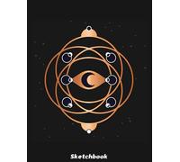 Moon cycles Sketchbook: Blank Pages, 110 pages, White paper, Sketch, Doodle and Draw