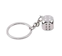 Moon Dice Porte-clés Pendentif Carré Pendentif Personnalité Polonaise Chanceux Minimaliste Classique Porte-clés Écologique et Pratique