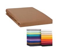 Moon - Drap-housse classique 90 x 200 cm - 100 x 220 cm - Jersey 100 % coton (tabac).