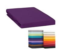 Moon - Drap-housse classique 90 x 200 cm - 100 x 220 cm - Jersey 100 % coton (violet).