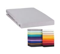 Moon Drap-housse classique en jersey 100 % coton (graphite) 140 x 200 - 160 x 220 cm