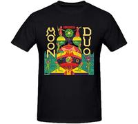 Moon Duo Circles Funny Tee Shirts for Men Black M