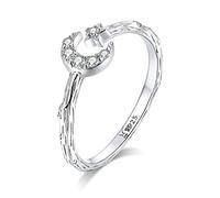 Moon et étoile anneaux de doigt réglables ouverts pour femmes bijoux