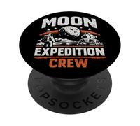 Moon Expedition Crew Rétro Espace Lunaire PopSockets PopGrip Adhésif