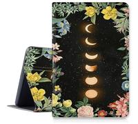 Moon Flower Étui pour iPad Pro 11" (modèle 2024, 5{^>e<^} génération), résistant aux chocs, en cuir synthétique, pliable, support réglable avec mise en veille/réveil automatique pour iPad Pro 11"