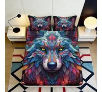 Moon Forest Drap Housse 3D Printed Microfibre Antidérapant Star Night Bed Cover Lavable Décor Chambre Maison Logement 90x200x25cm