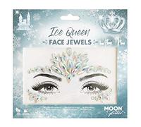 Moon Glitter Bijoux pour le visage, Bijoux pour le corps du visage du Festival, Autocollants scintillants pour les yeux, Bijoux de tatouage temporaires (Reine des glaces)