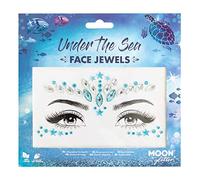 Moon Glitter Bijoux pour le visage, Bijoux pour le corps du visage du Festival, Autocollants scintillants pour les yeux, Bijoux de tatouage temporaires (Sous la mer)