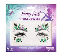 Moon Glitter Bijoux pour le visage, Bijoux pour le corps du visage du Festival, Autocollants scintillants pour les yeux, Bijoux de tatouage temporaires (Poussière de fée)