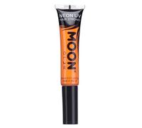 Moon Glow Bandes de couleur de cheveux UV néon | Mascara capillaire - Teinture capillaire lavable temporaire | Couleur néon brillante, brille sous un éclairage UV, Orange foncé, 15 ml