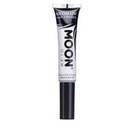 Moon Glow Bandes de couleur de cheveux UV néon | Mascara capillaire - Teinture capillaire lavable temporaire | Couleur néon brillante, brille sous un éclairage UV, blanc, 15 ml