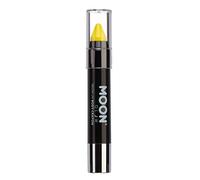 Moon Glow Bâton de peinture UV néon, pastel corporel pour le visage et le corps, jaune intense