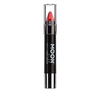 Moon Glow Bâton de peinture UV néon pour le visage et le corps, rouge foncé, 1 pièce (lot de 1)