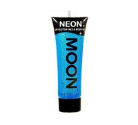 Moon Glow Neon Gel UV pailleté pour le visage et le corps - Peinture pour le visage pailletée, bleu, 12 ml (lot de 1)