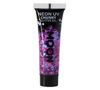 Moon Glow Neon Gel UV pailleté visage et corps Violet 12 ml (lot de 1)