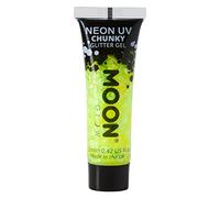 Moon Glow Neon UV Gel pailleté pour le visage et le corps, jaune, 12 ml (lot de 1)