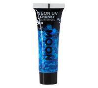 Moon Glow Neon UV Gel pailleté visage et corps Bleu 12 ml (lot de 1)