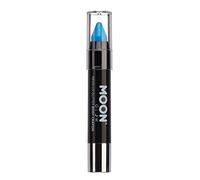 Moon Glow Neon UV Glitter Bâton de peinture pour le visage/crayon de maquillage pour le visage et le corps - Brille brillamment sous l'éclairage UV, Bleu, 3,5 g