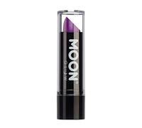 Moon Glow Neon UV Rouge à lèvres - Rouge à lèvres couleur néon brillant - Brille sous les rayons UV, violet foncé, 1 pièce (lot de 1)
