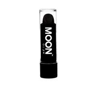Moon Glow Neon UV Rouge à lèvres - Rouge à lèvres de couleur fluo brillant - Brille sous les rayons UV, Noir, 1 pièce (Lot de 1)